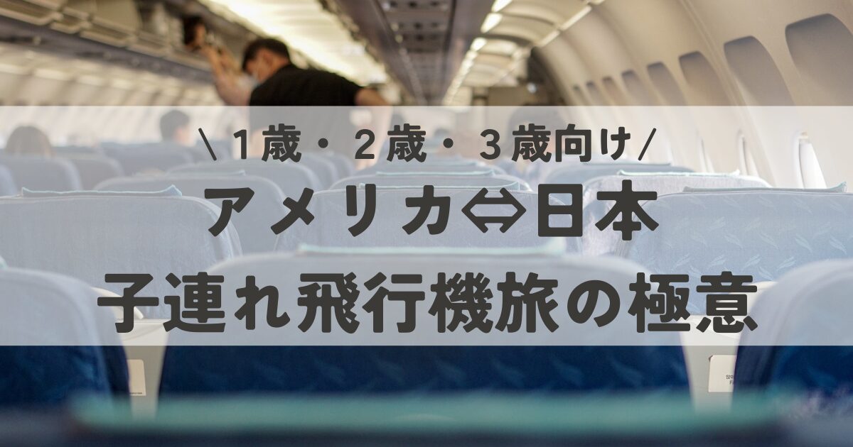 アメリカ⇔日本　子連れ飛行機旅の極意【1歳・2歳・3歳毎解説】